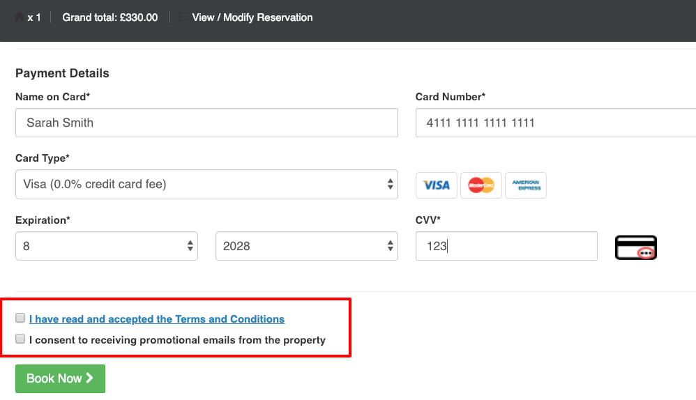 Booking Engine - Enable GDPR consent